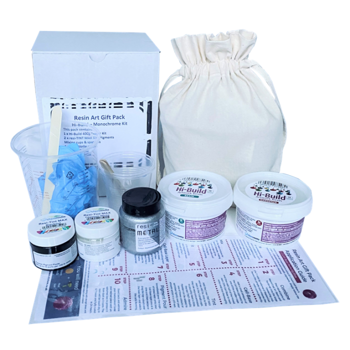 Resin Art Gift Pack HiBuild Monochrome EliChem Resins Art Resin